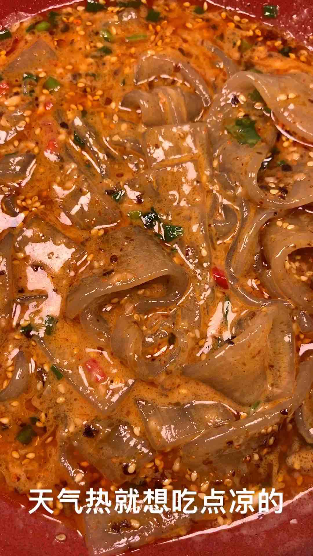 流汁麻醬寬粉的做法-香辣味拌菜譜