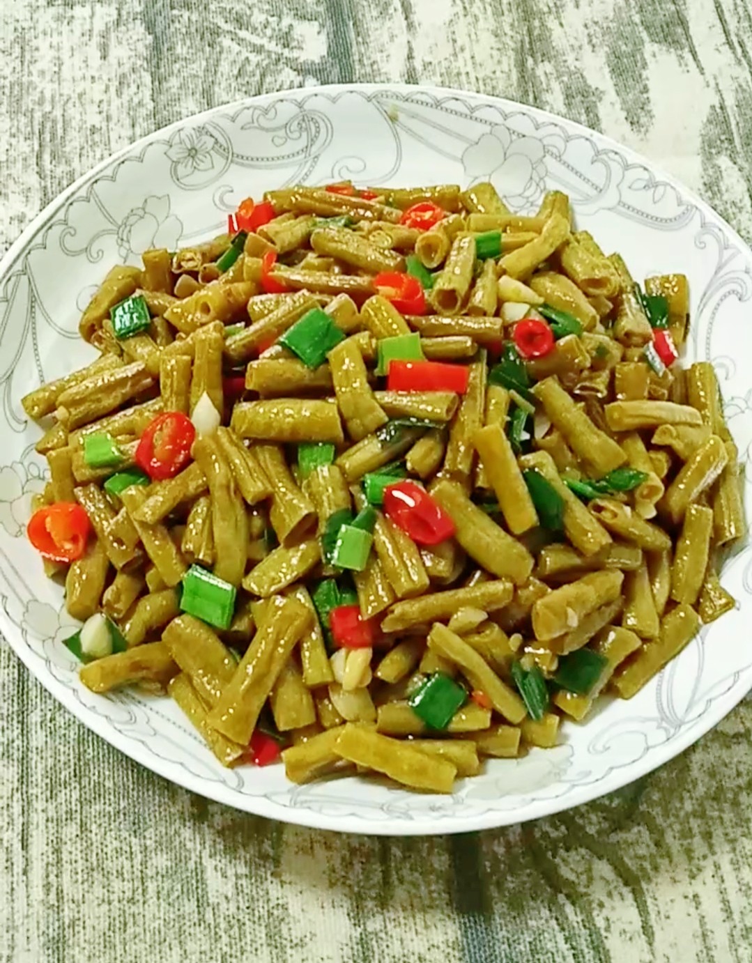 蒜香酸豆角的做法-酸辣味炒菜譜