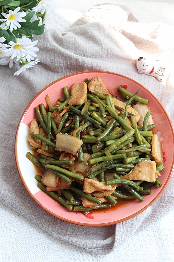 簡單又好吃的家常菜，豇豆炒肉的做法，看一眼就會的做法-家常味炒菜譜