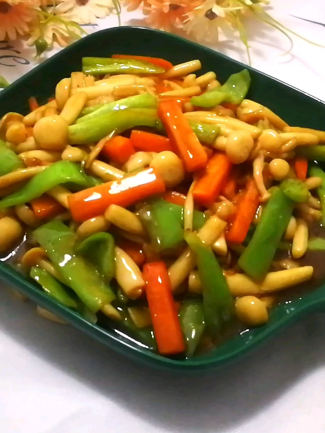 家常小炒白玉菇的做法-酸甜味炒菜譜