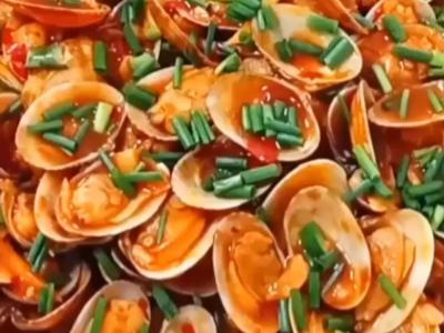 豆瓣醬炒花甲的做法-家常味炒菜譜