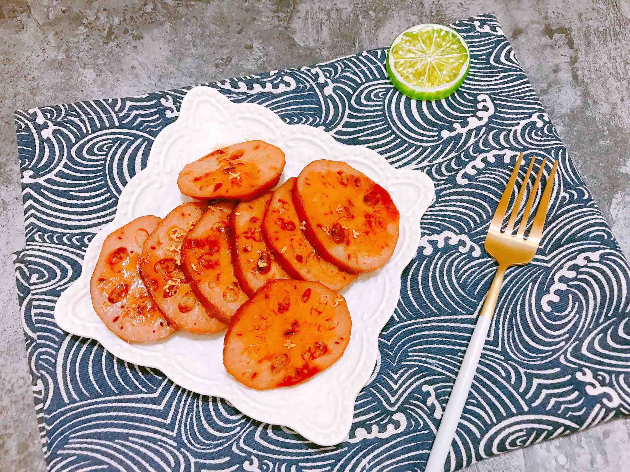 紅糖桂花糯米藕的做法-甜味煮菜譜