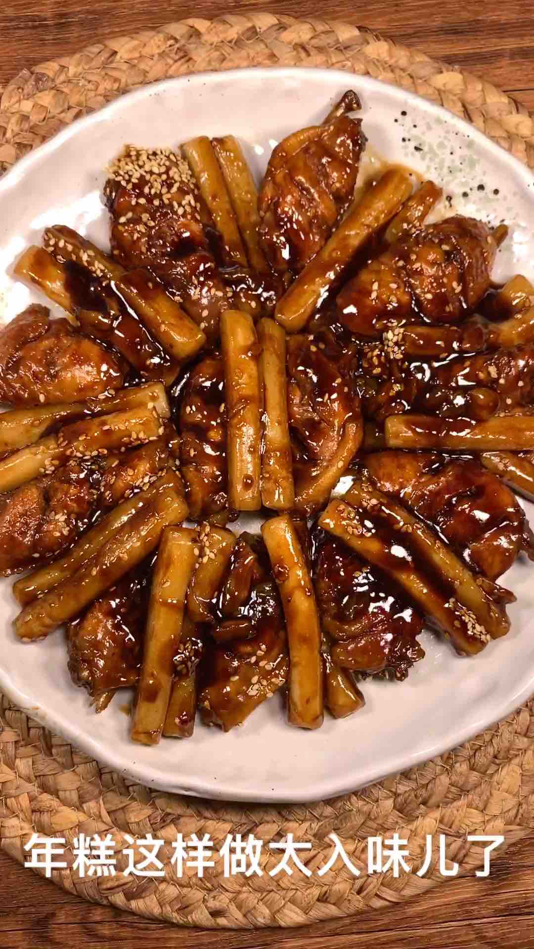 年糕可樂(lè)雞翅的做法-甜味煮菜譜