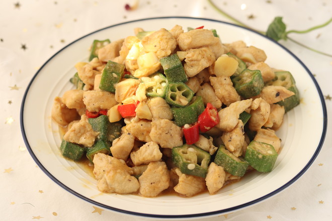 雞胸肉炒秋葵的做法-家常味炒菜譜