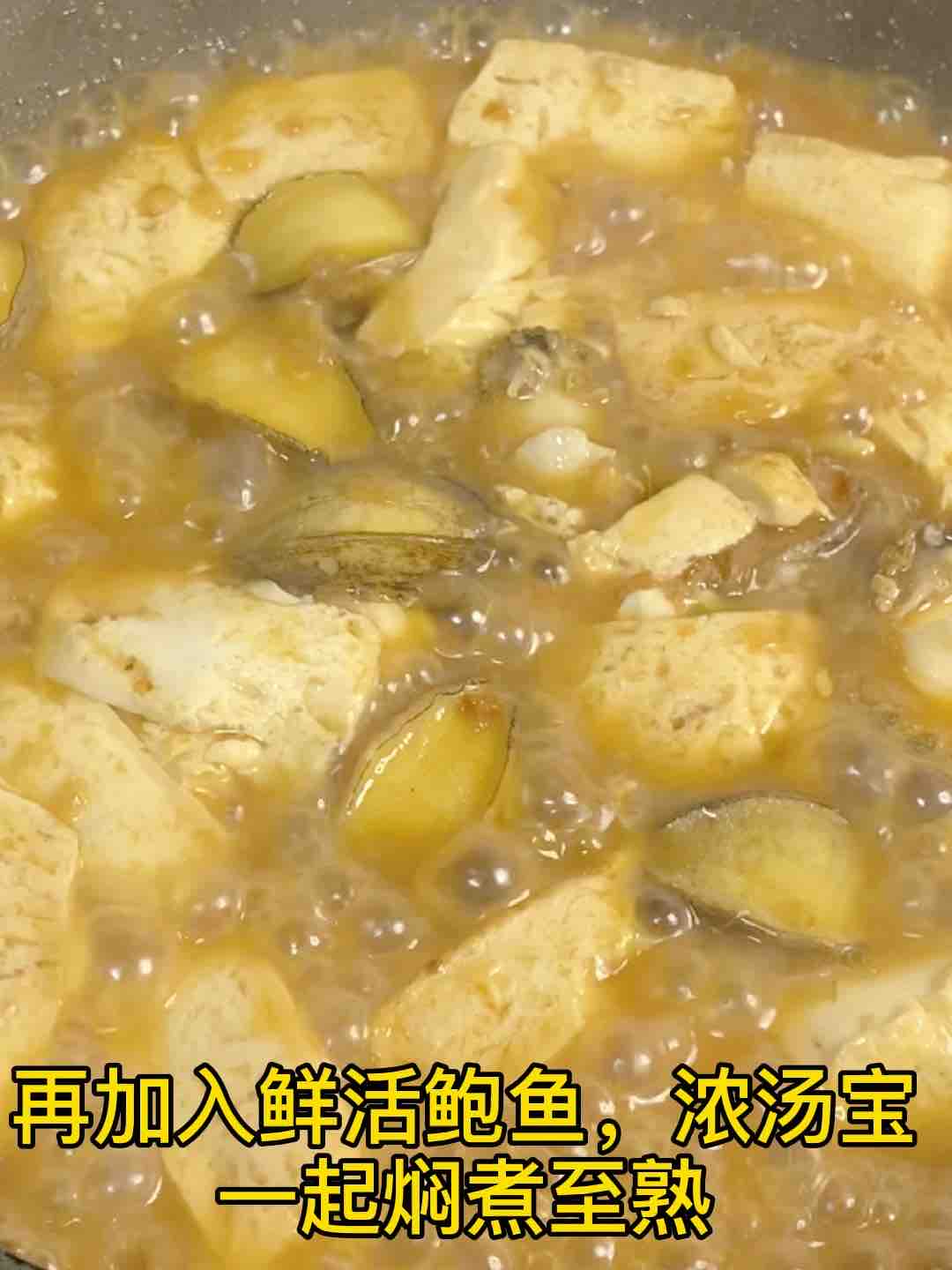 鮑魚燜豆腐，超鮮美的做法-家常味煮菜譜