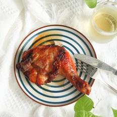 能烤掉許多油的空氣炸鍋烤雞腿，外脆里嫩的作法-咸鮮味烤菜譜