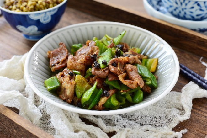 豆豉青椒炒肉片的做法-香辣味炒菜譜