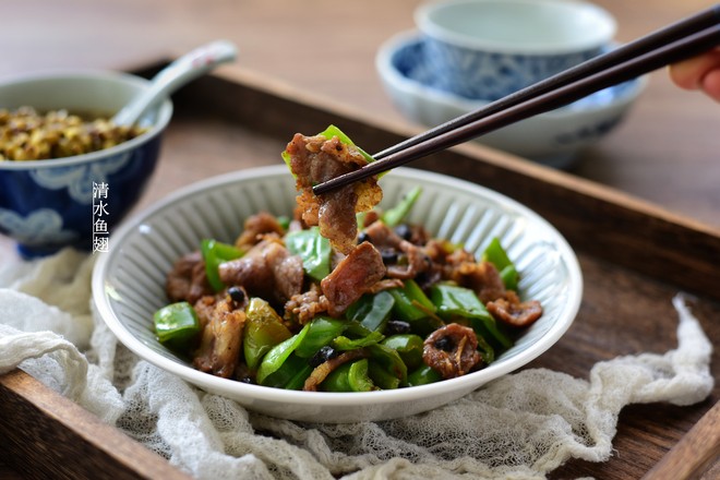 豆豉青椒炒肉片的做法-香辣味炒菜譜
