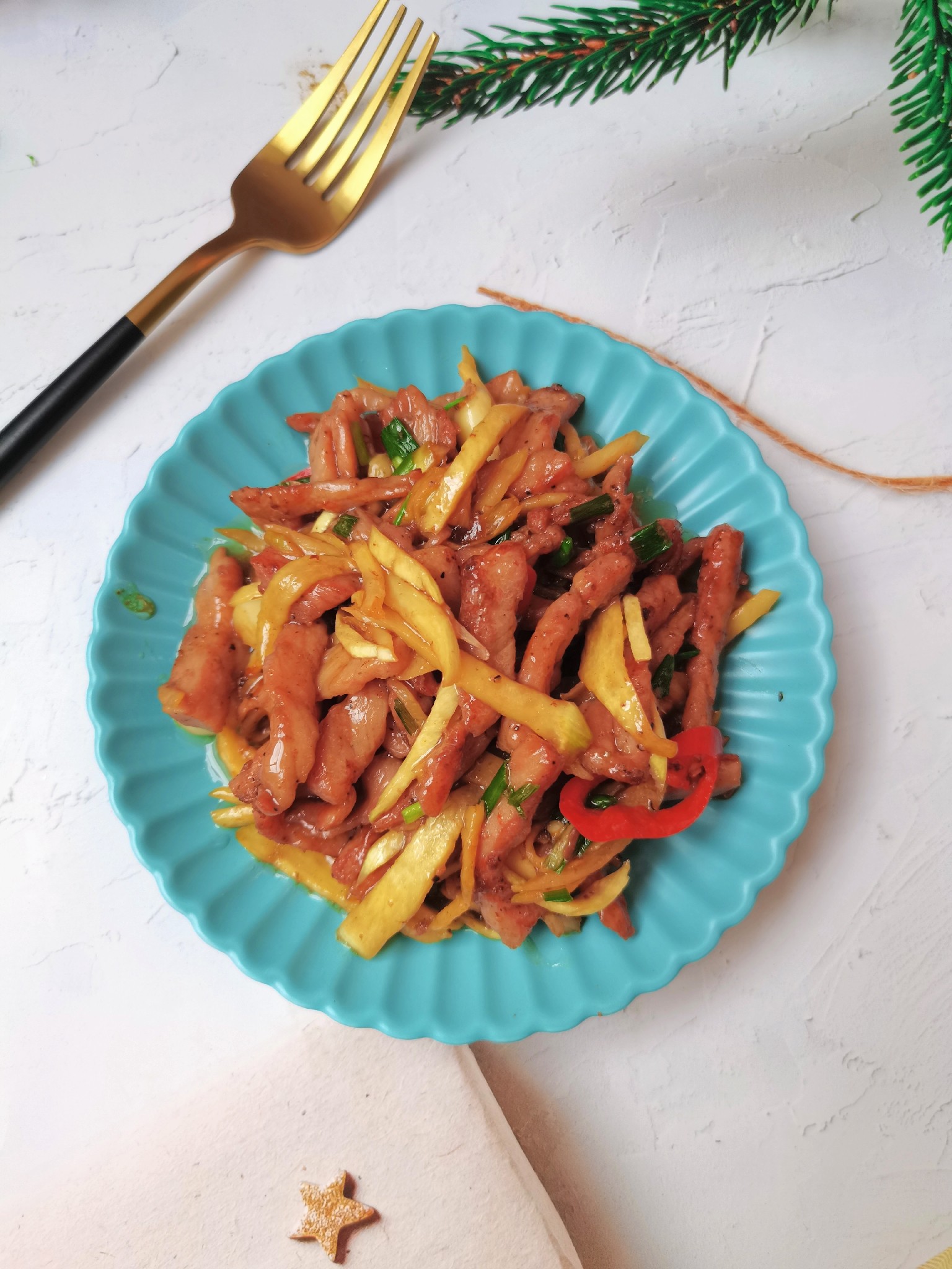 茭白炒牛肉的做法-家常味炒菜譜