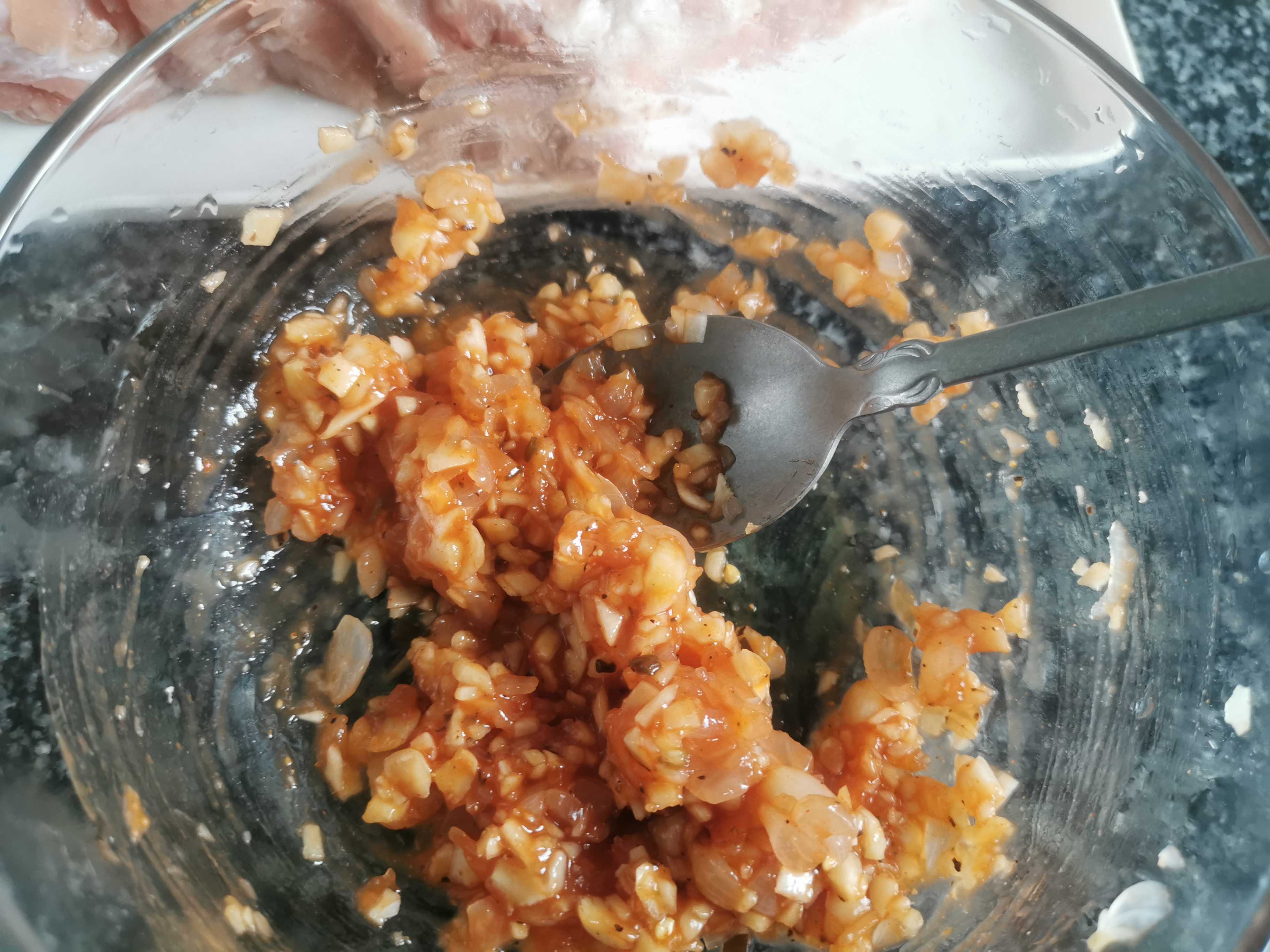 雞尾洋蔥烤豬排的做法-咸鮮味烤菜譜