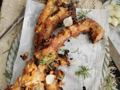 雞尾洋蔥烤豬排的做法-咸鮮味烤食譜