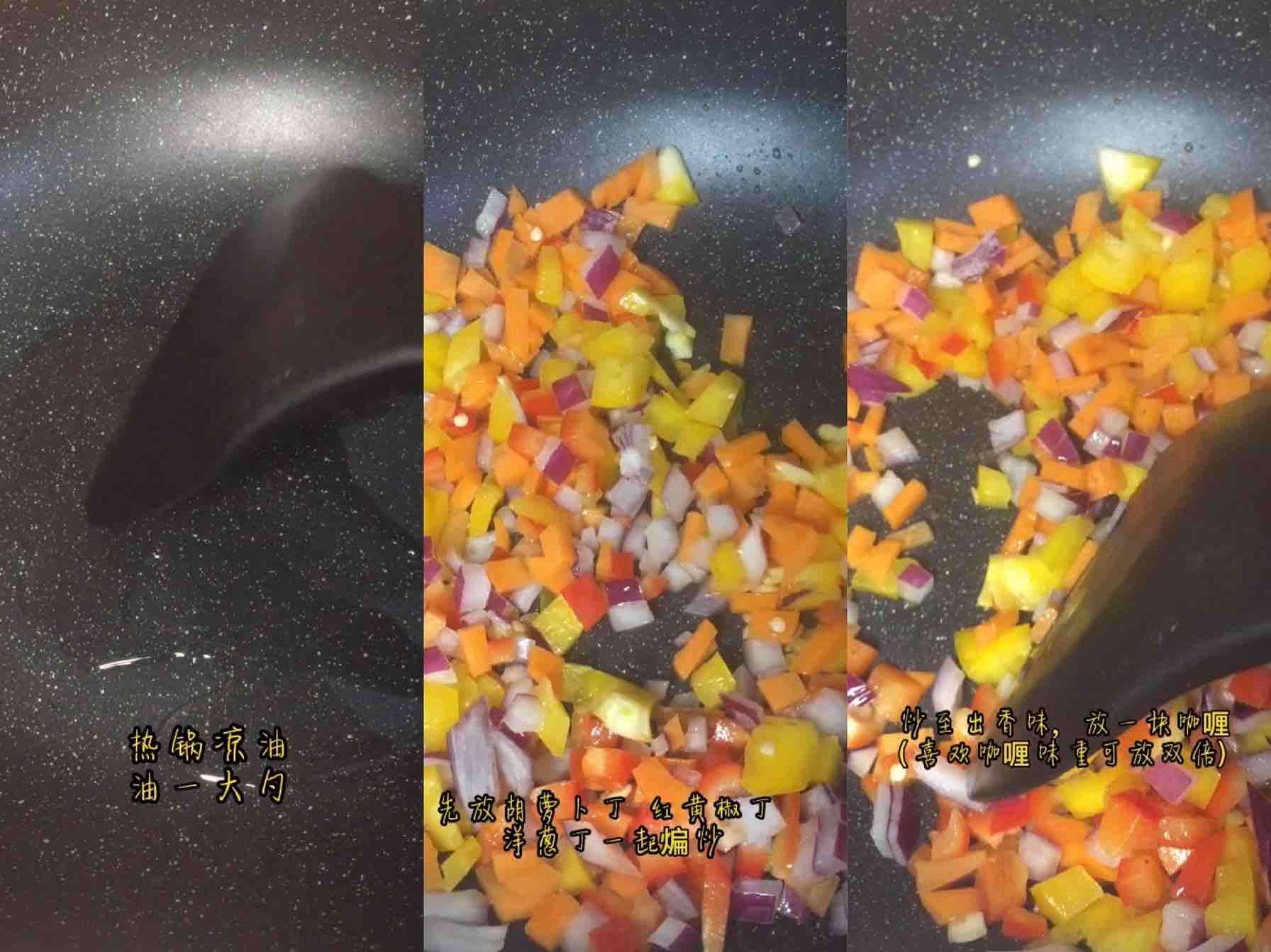 快手下飯好吃又好看～～肉沫咖喱飯的做法-咖喱味炒菜譜