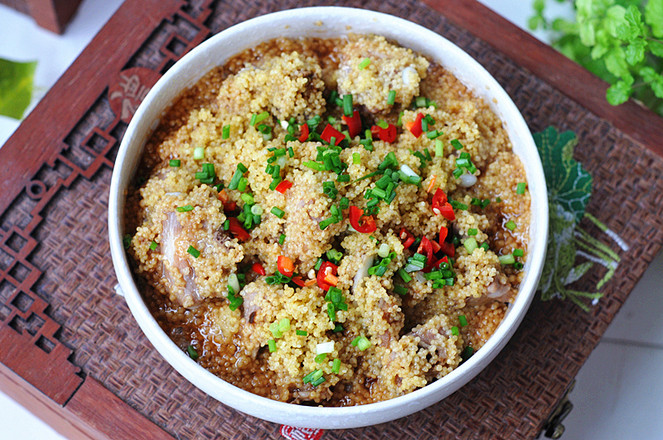 小米蒸排骨的做法-家常味蒸菜譜