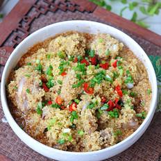 小米蒸排骨的作法-家常味蒸菜譜