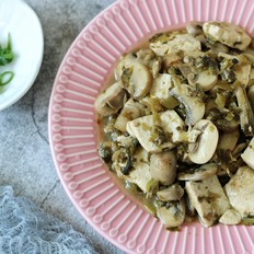 口蘑雪菜燉豆腐的做法-家常味炒菜譜