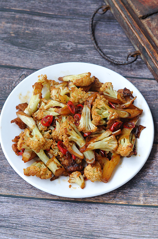 干煸花菜的做法-香辣味炒菜譜