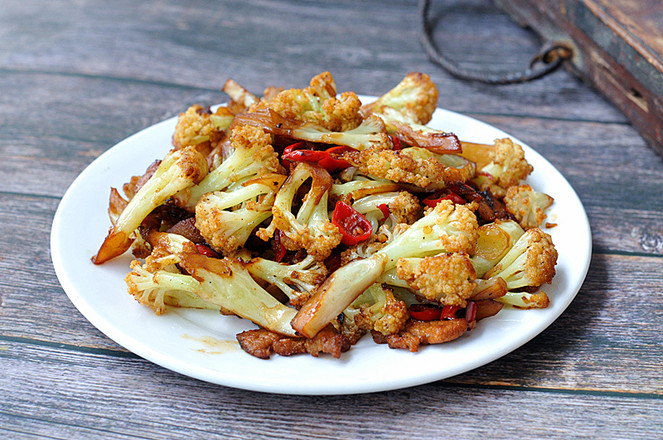 干煸花菜的做法-香辣味炒菜譜