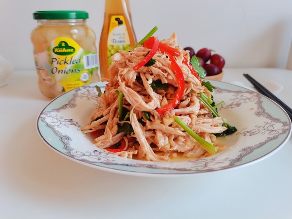 咸香涼拌雞絲的做法-咸鮮味拌菜譜