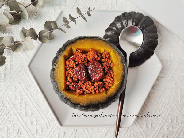 糖桂花紅棗蒸南瓜的做法-甜味蒸菜譜