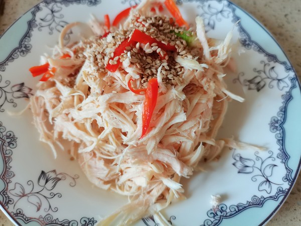 咸香涼拌雞絲的做法-咸鮮味拌菜譜