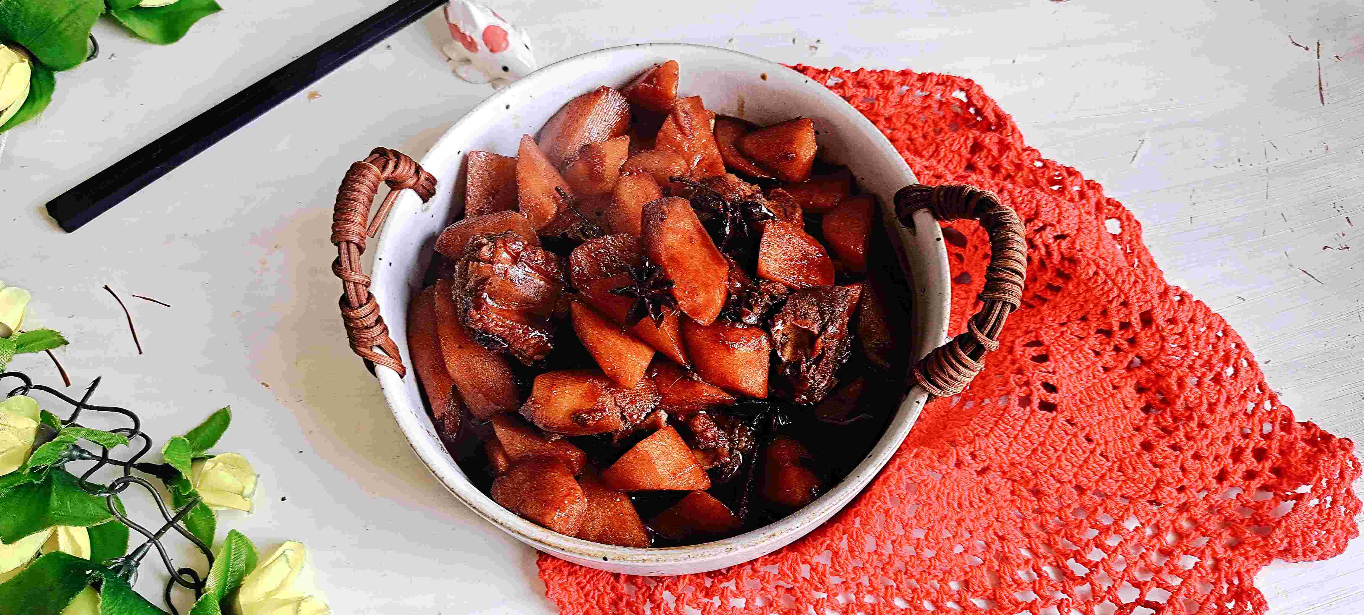 秋冬滋補養生…紅燒排骨山藥的做法-咸鮮味燒菜譜