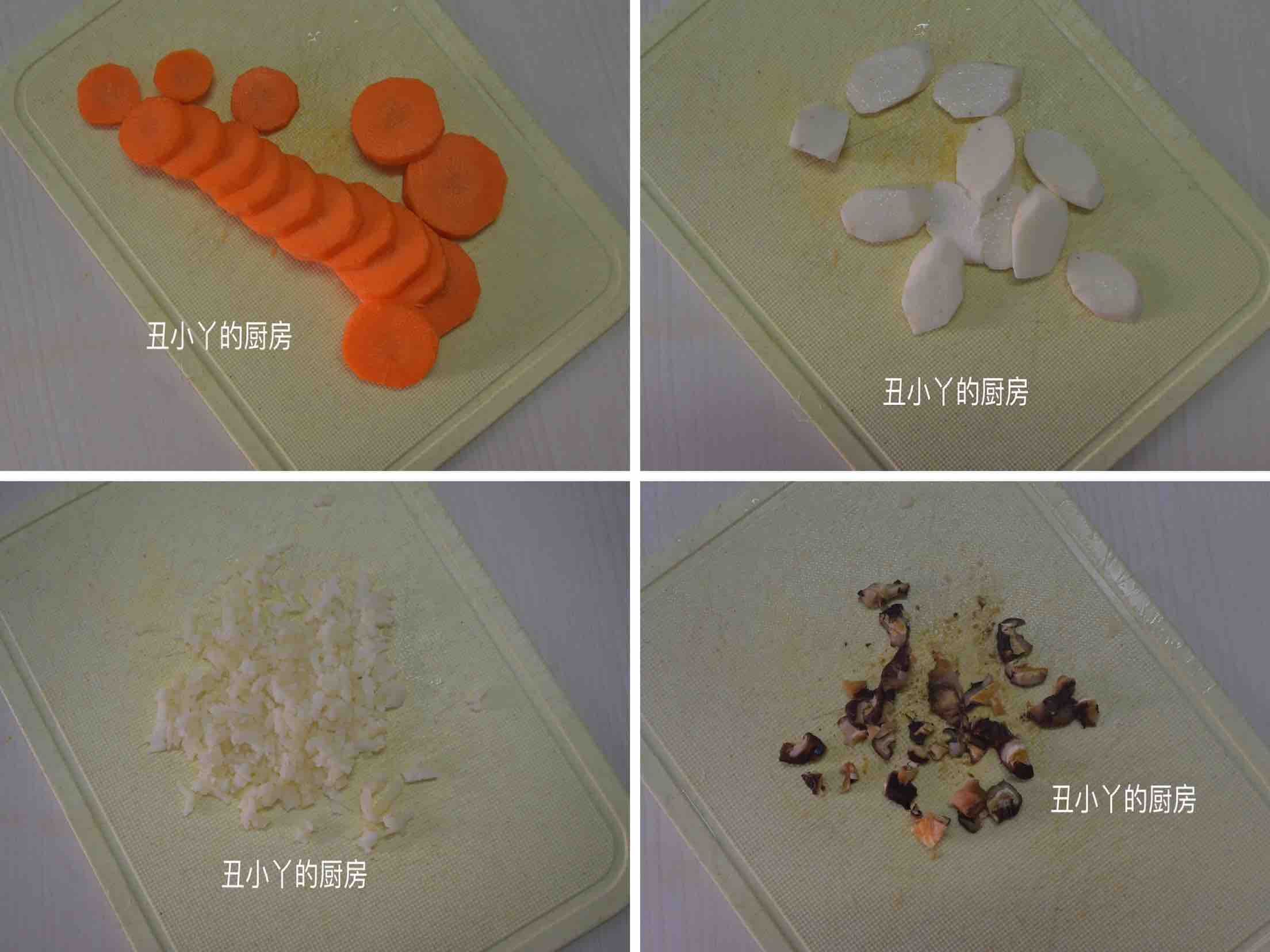 紅蘿卜 山藥 馬蹄蒸肉餅 蒸蛋的做法-家常味蒸菜譜