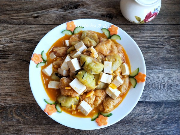 蟹黃醬燴菜的做法-咸鮮味燴菜譜