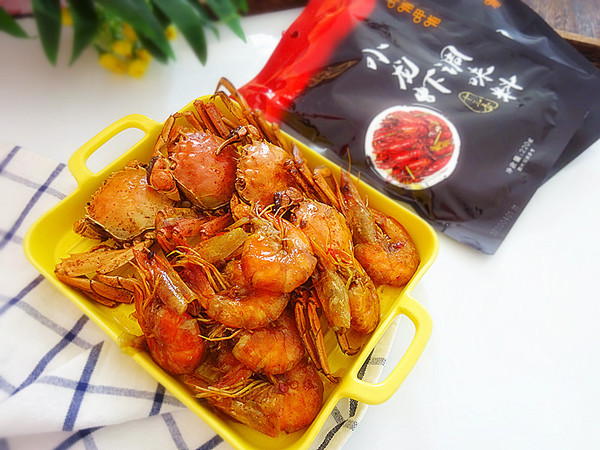 辣炒螃蟹大蝦的做法-香辣味炒菜譜