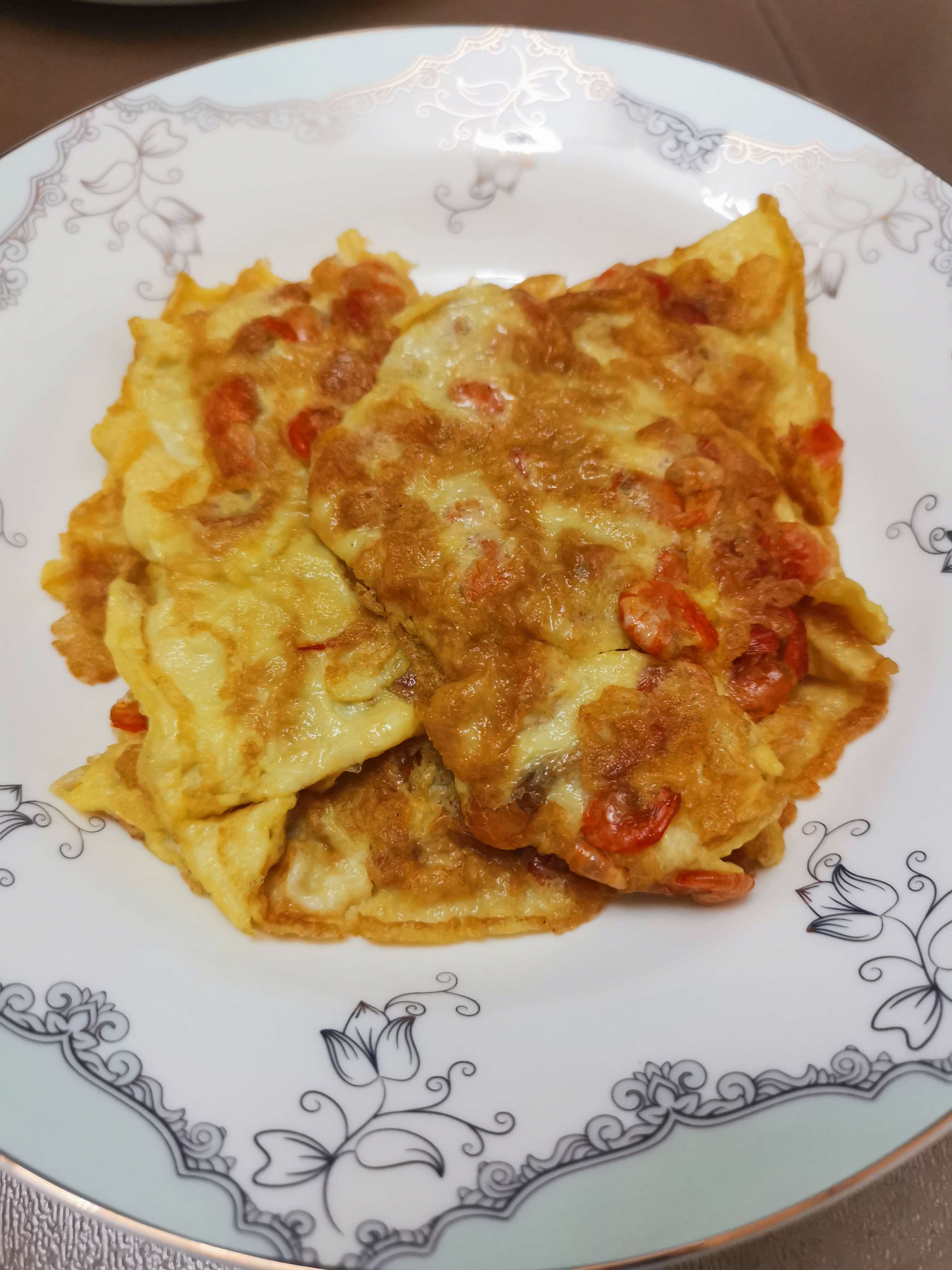 河蝦煎雞蛋的做法-家常味煎菜譜