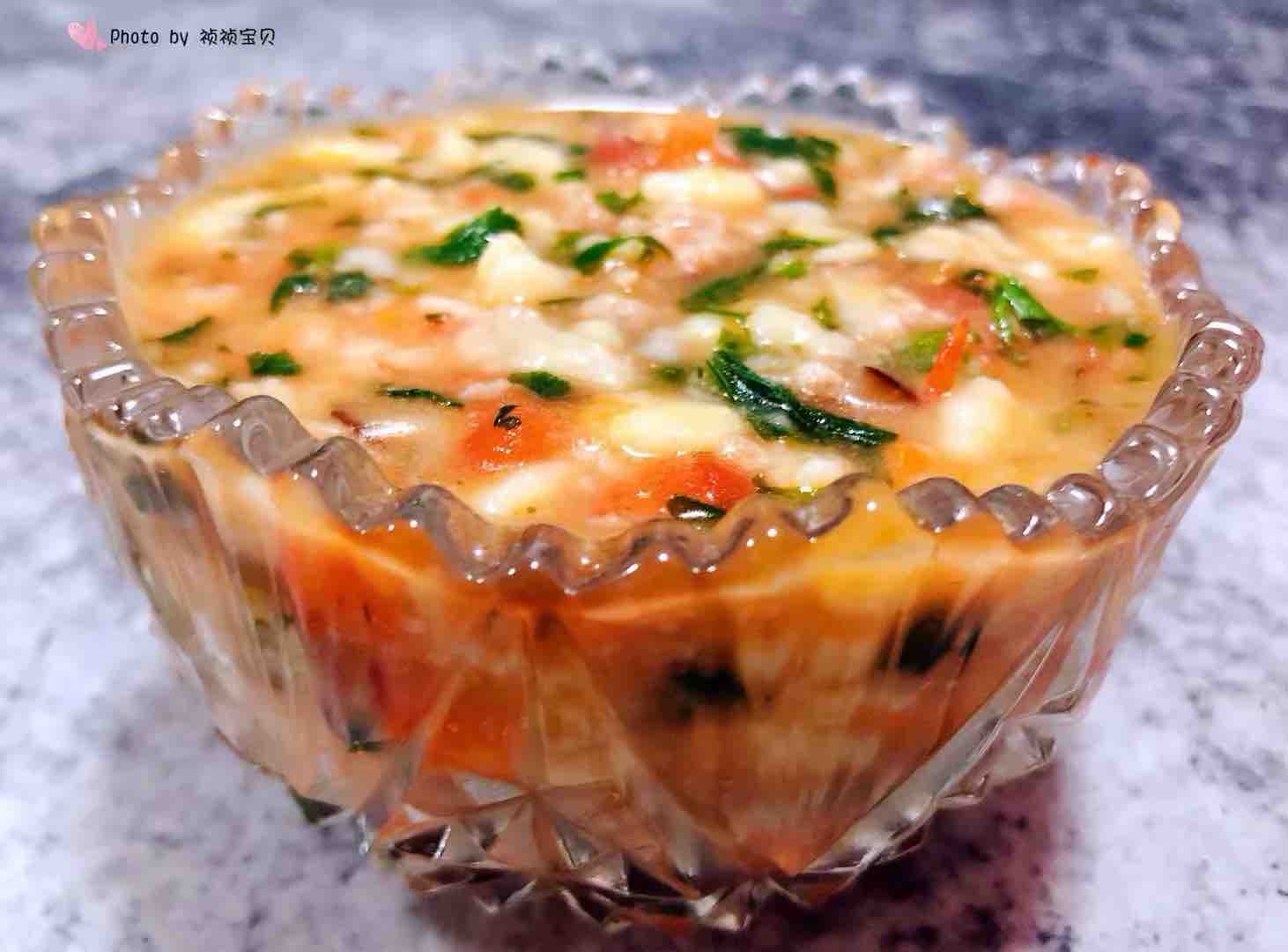 西紅柿香菇芹菜葉豬肉疙瘩湯的做法-家常味煮菜譜