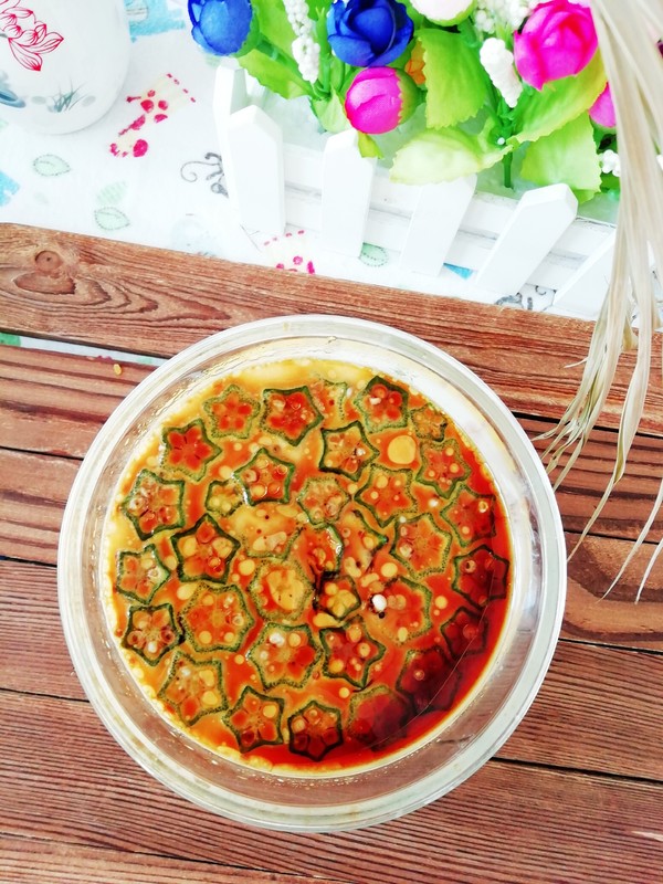 秋葵蒸蛋羹的做法-咸鮮味蒸菜譜