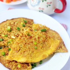 泡面煎蛋的做法-家常味煎菜譜