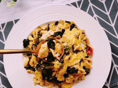 阿婆菜炒雞蛋的做法-咸鮮味炒菜譜