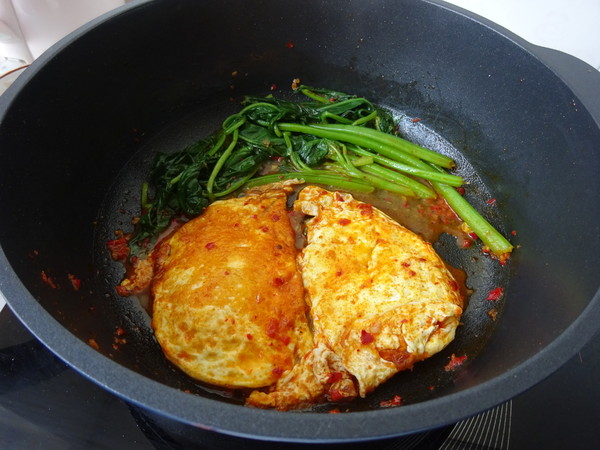 蔬菜煎蛋的做法-咸鮮味煎菜譜