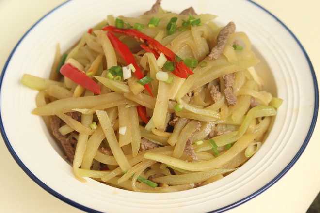 佛手瓜炒肉絲的做法-家常味炒菜譜