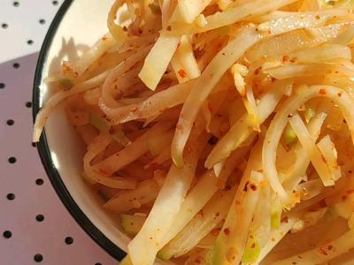 涼拌芥菜絲的作法-香辣味拌菜譜