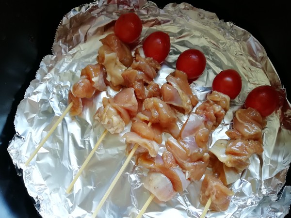 烤雞肉串（空氣炸鍋）的做法-家常味烤菜譜