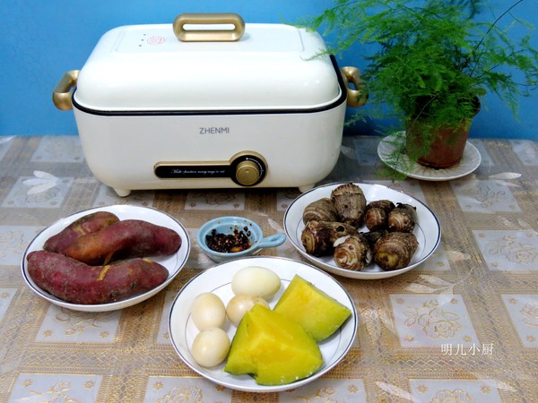 清蒸地瓜芋頭的做法-家常味蒸菜譜