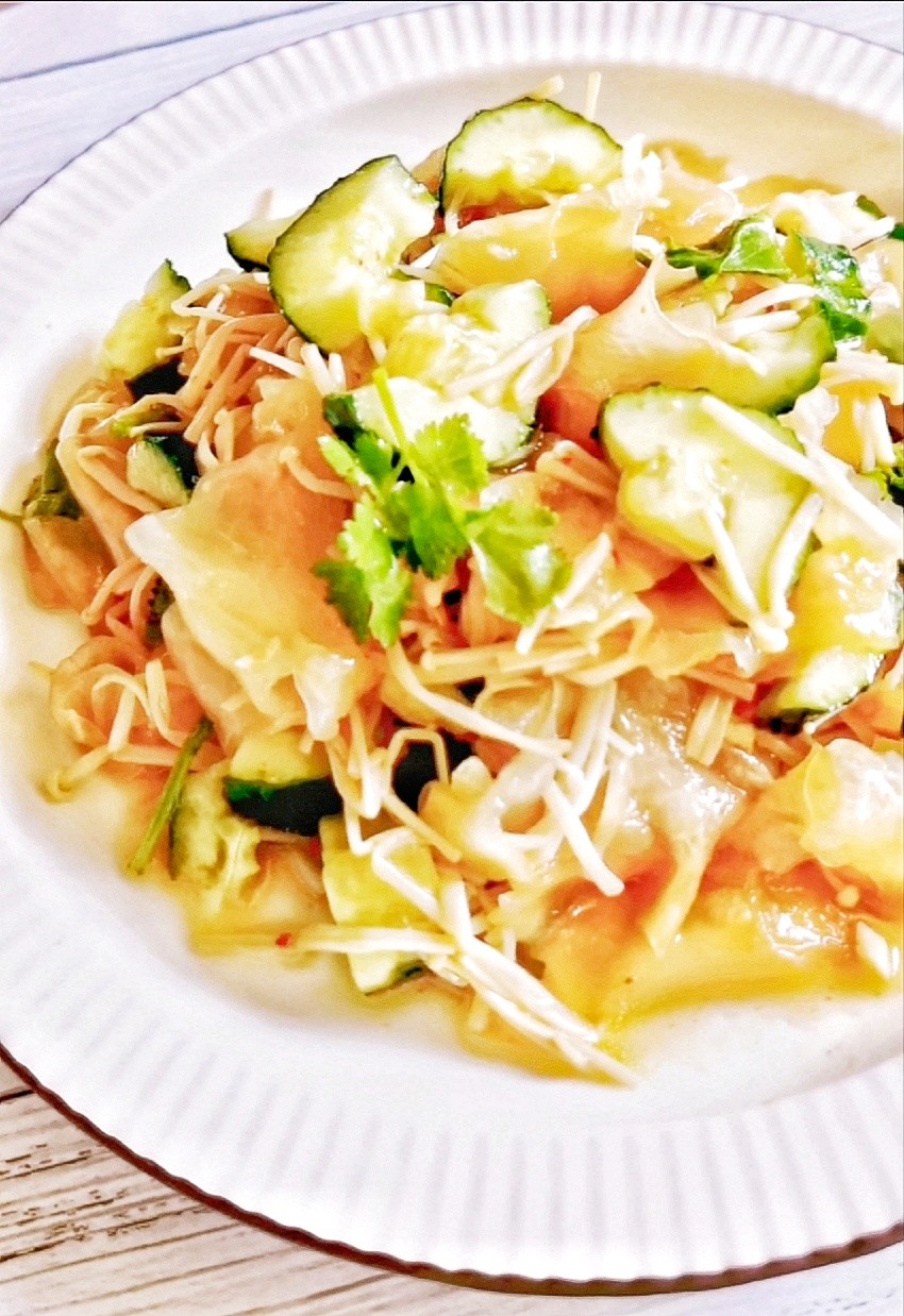 低脂低卡營養(yǎng)美味的什錦大拌菜的做法-酸辣味拌菜譜