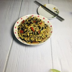 超下飯的素炒黑豆芽的做法-香辣味炒菜譜