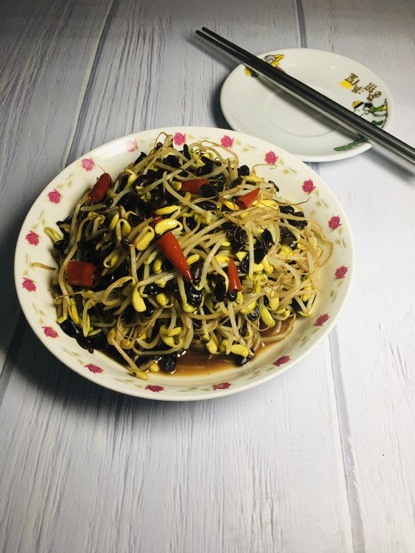 超下飯的素炒黑豆芽的做法-香辣味炒菜譜