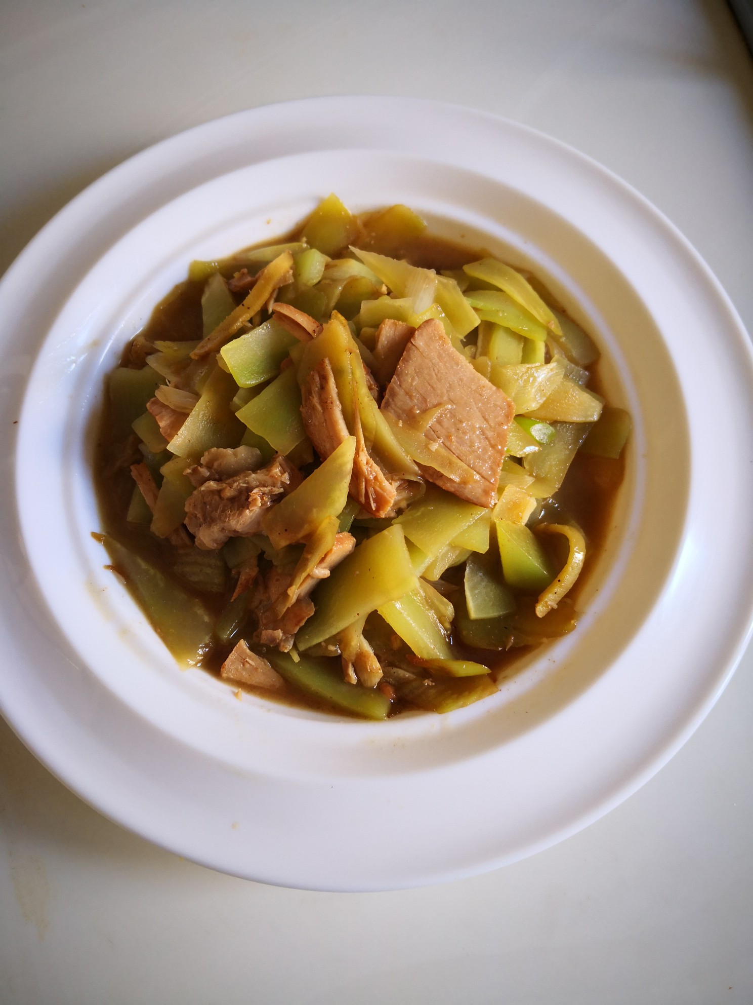 肉片炒青筍的做法-家常味炒菜譜