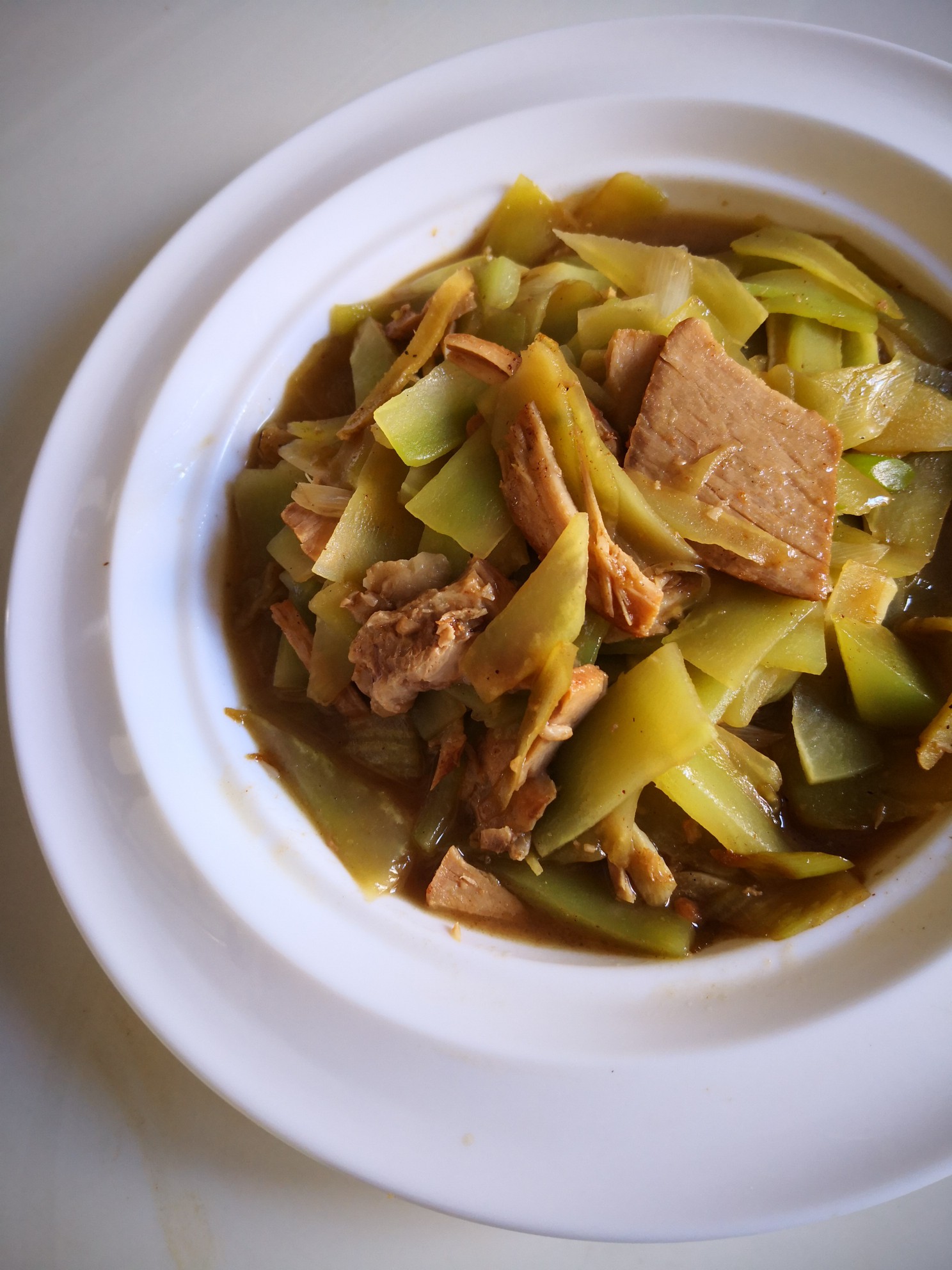 肉片炒青筍的做法-家常味炒菜譜