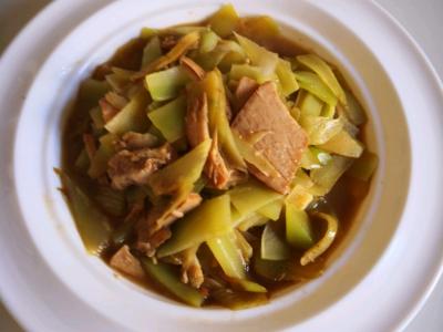 肉片炒青筍的做法-家常味炒菜譜