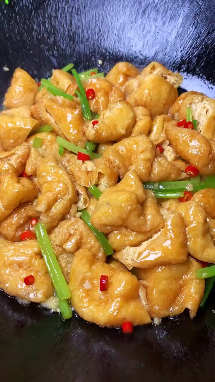 油豆腐的做法-家常味炒菜譜