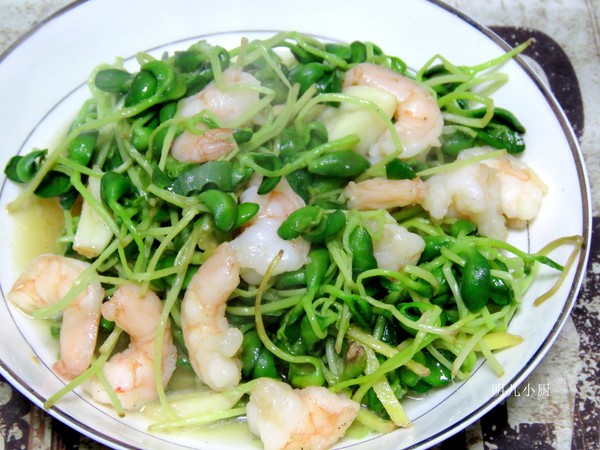 蝦仁炒豆苗的做法-家常味炒菜譜