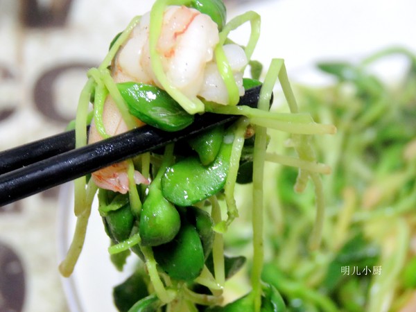 蝦仁炒豆苗的做法-家常味炒菜譜