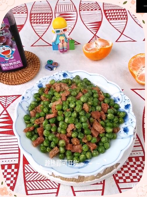 香腸炒豌豆的做法-家常味炒菜譜