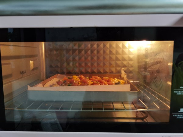 西藍(lán)花玉米烤雞胸肉的做法-咸鮮味烤菜譜