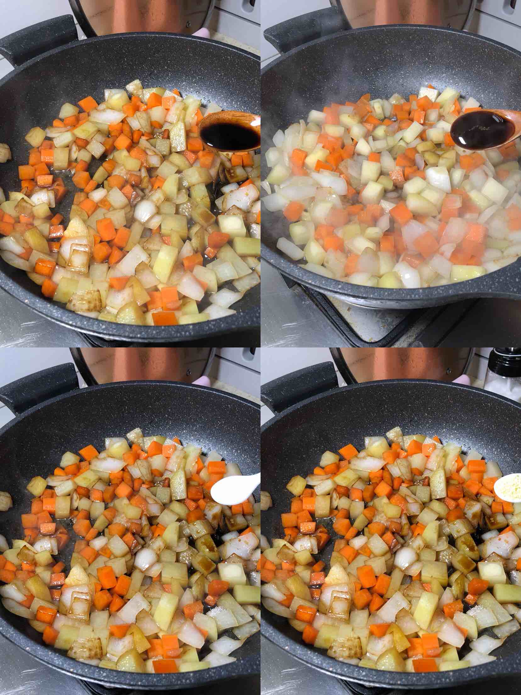 好吃又下飯的咖喱雞丁的做法-咖喱味炒菜譜